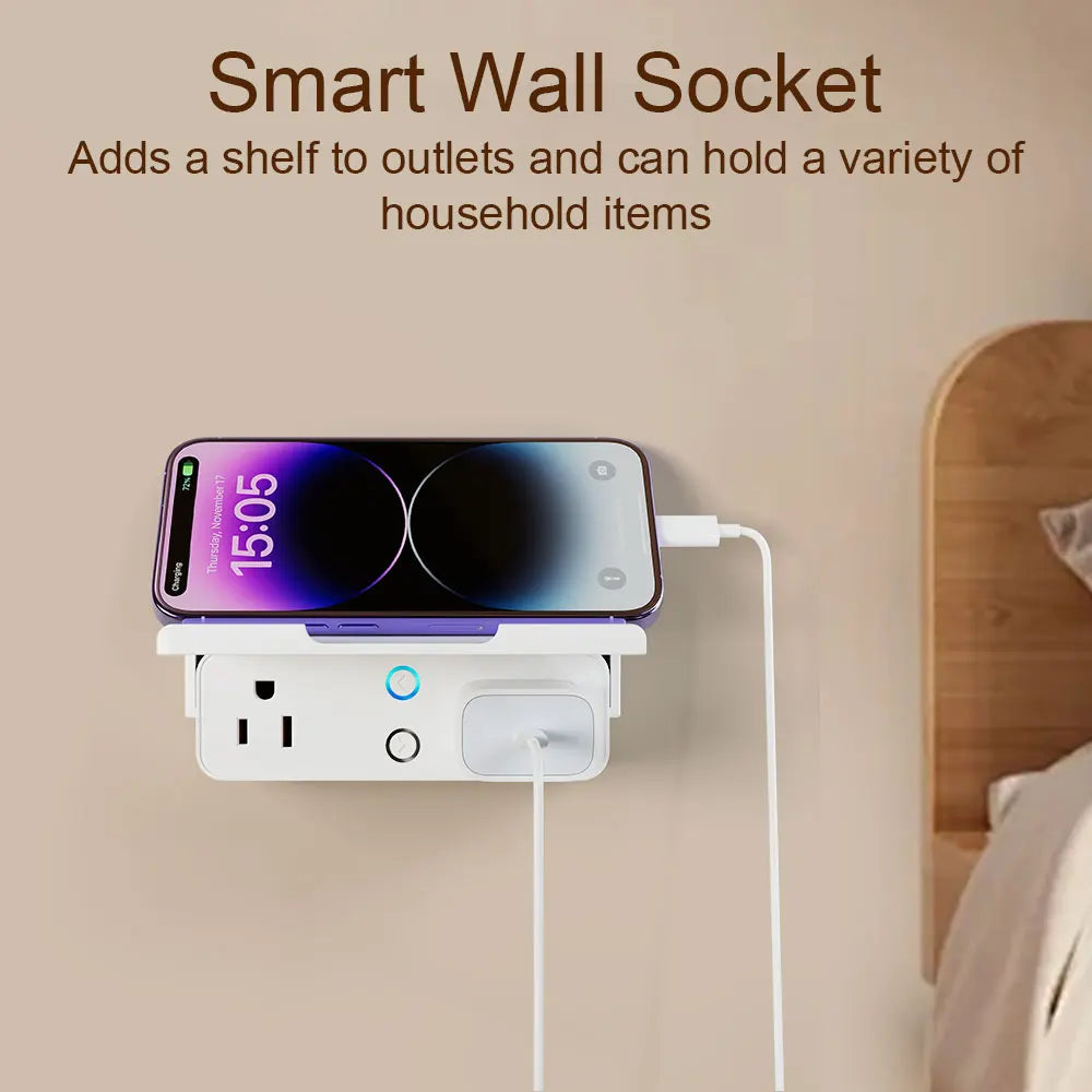 WiFi Smart US Plug Dual Outlets, Voice Control Works with Alexa Google Home
