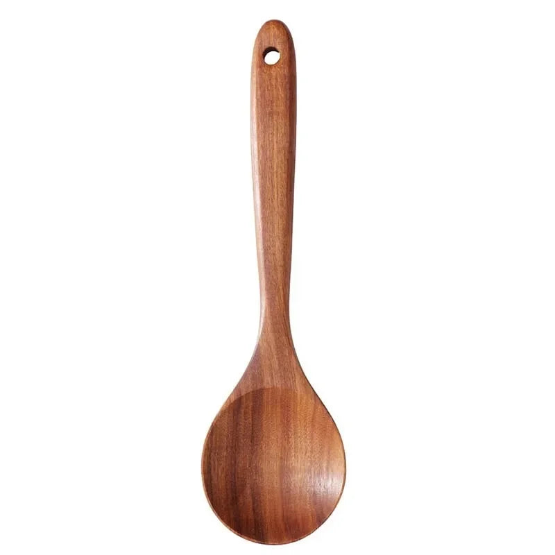 Wood Kitchenware Cooking Set Household Spatula Spoon Set Salad Spoon Fork Stirring Spoon Kitchen Baking Set