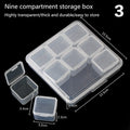 1/6/9/15/30Grids DIY Diamond Jewelry Storage Box Grids Clear Nail Art Rhinestones Tools Beads Display Storage Case Organizer Box