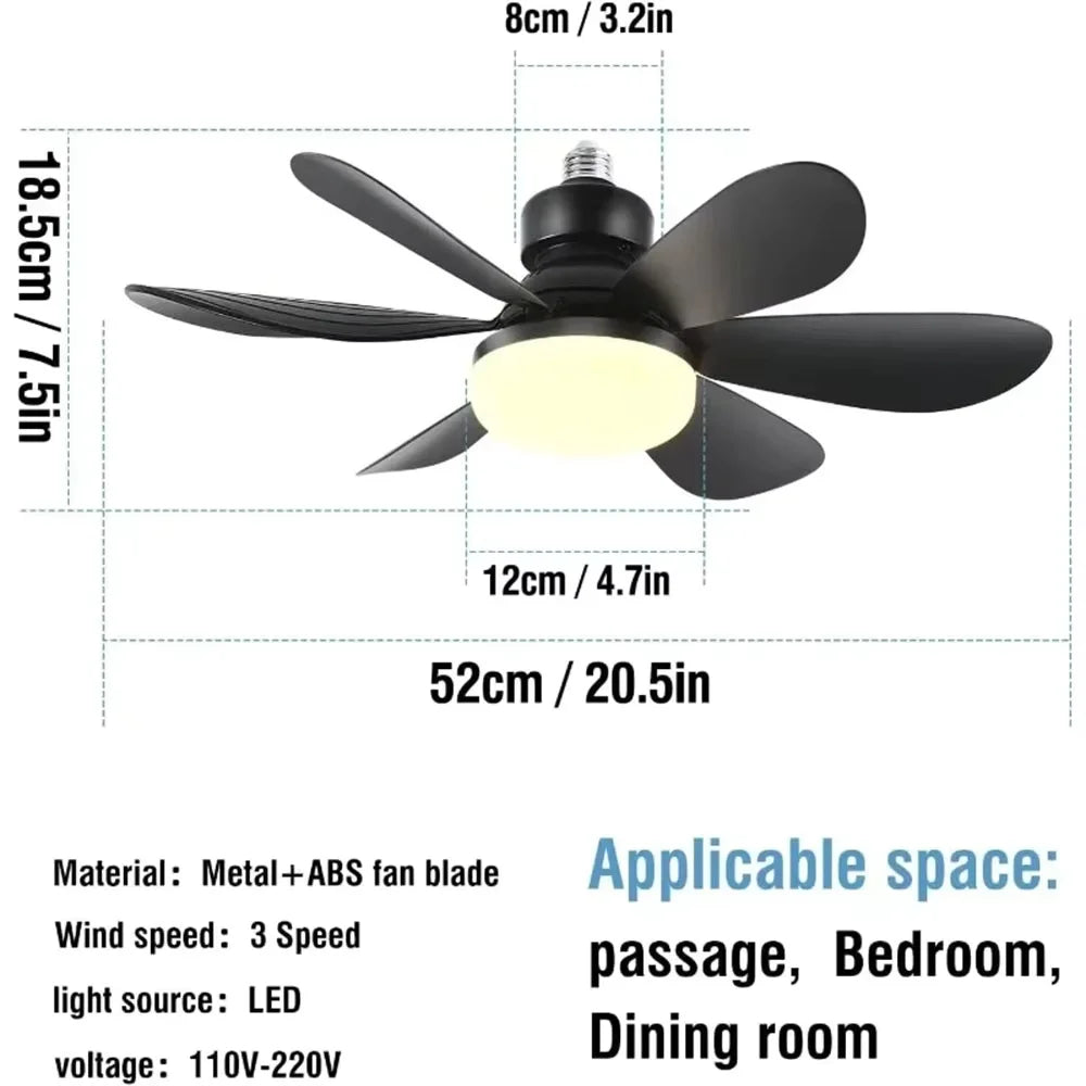 40W Ceiling Fan with Remote Control & Dimmable LED Light | Silent Modern Fan for Bedroom & Living Room