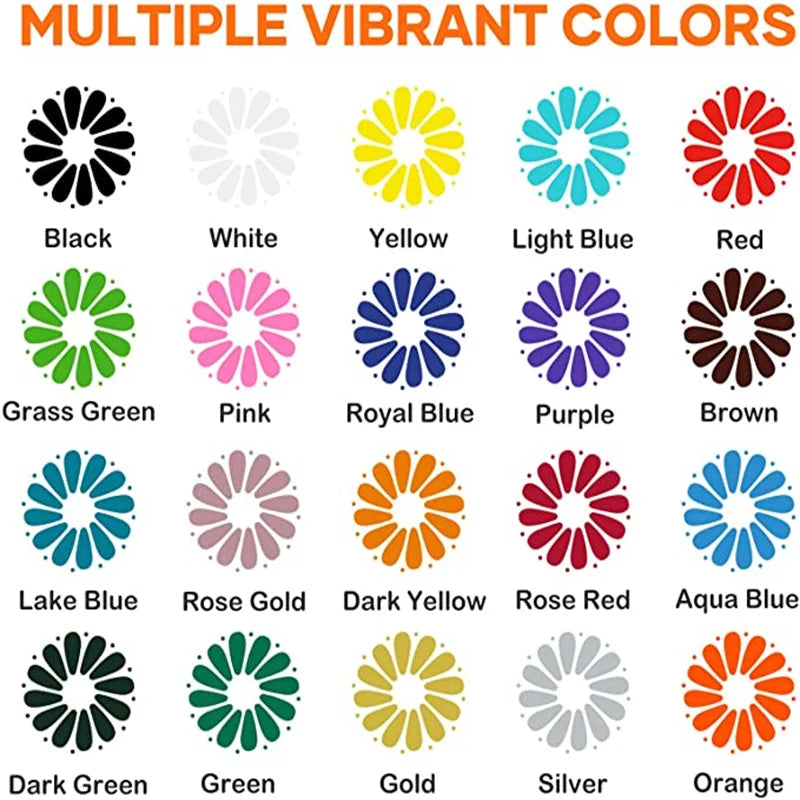 HTVRONT HTV Heat Transfer Vinyl Bundle | 12" x 3ft | 14 or 20 Colours