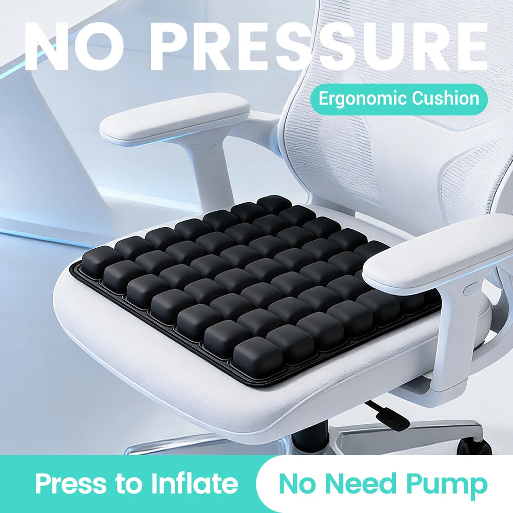 49-Cell Air Seat Cushion – Breathable Knitted Ergonomic Cushion for Office, Home & Outdoor Use