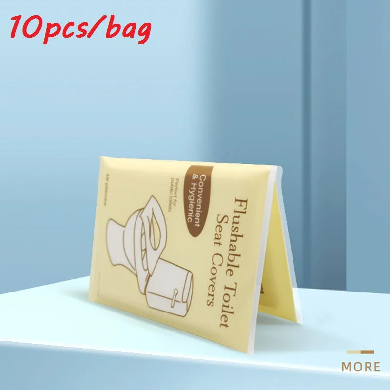 Disposable Toilet Seat Covers | 10-Pack Travel Hygiene Cushions