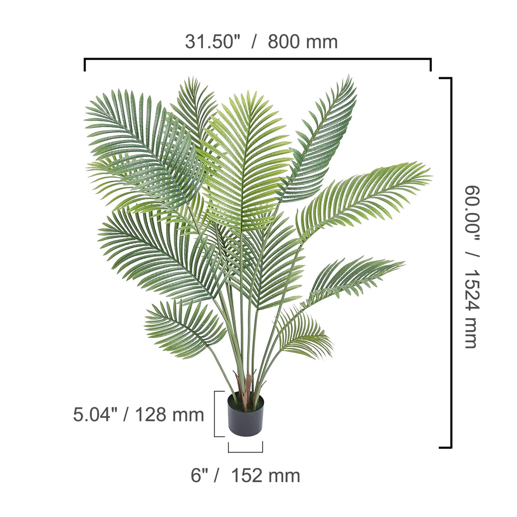 SucceBuy Artificial Palm Tree | 4ft / 5ft / 6ft | Lifelike Faux Plant for Home & Office