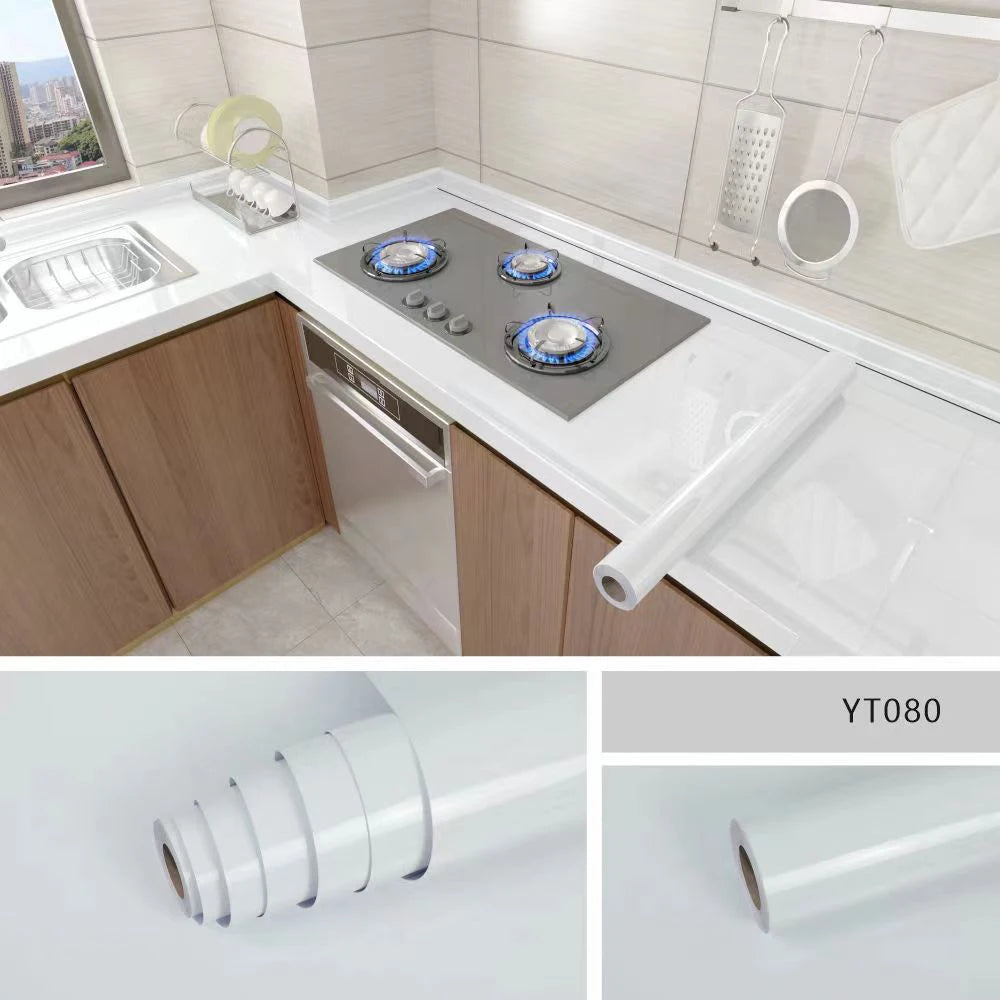 Marble Peel & Stick Wallpaper - Waterproof Oil-Proof Self-Adhesive PVC Film for Kitchen, Countertops & Cabinets