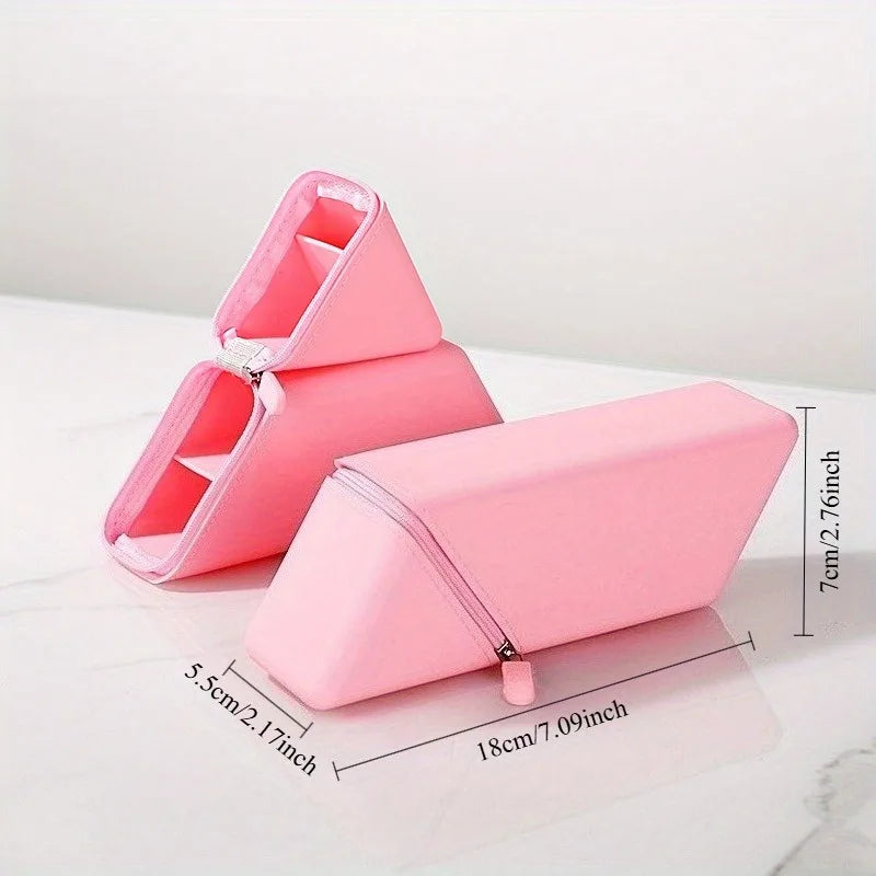 Foldable Silicone Pen Holder – Large Capacity Expandable Pencil Cup for Desk, Study & Office