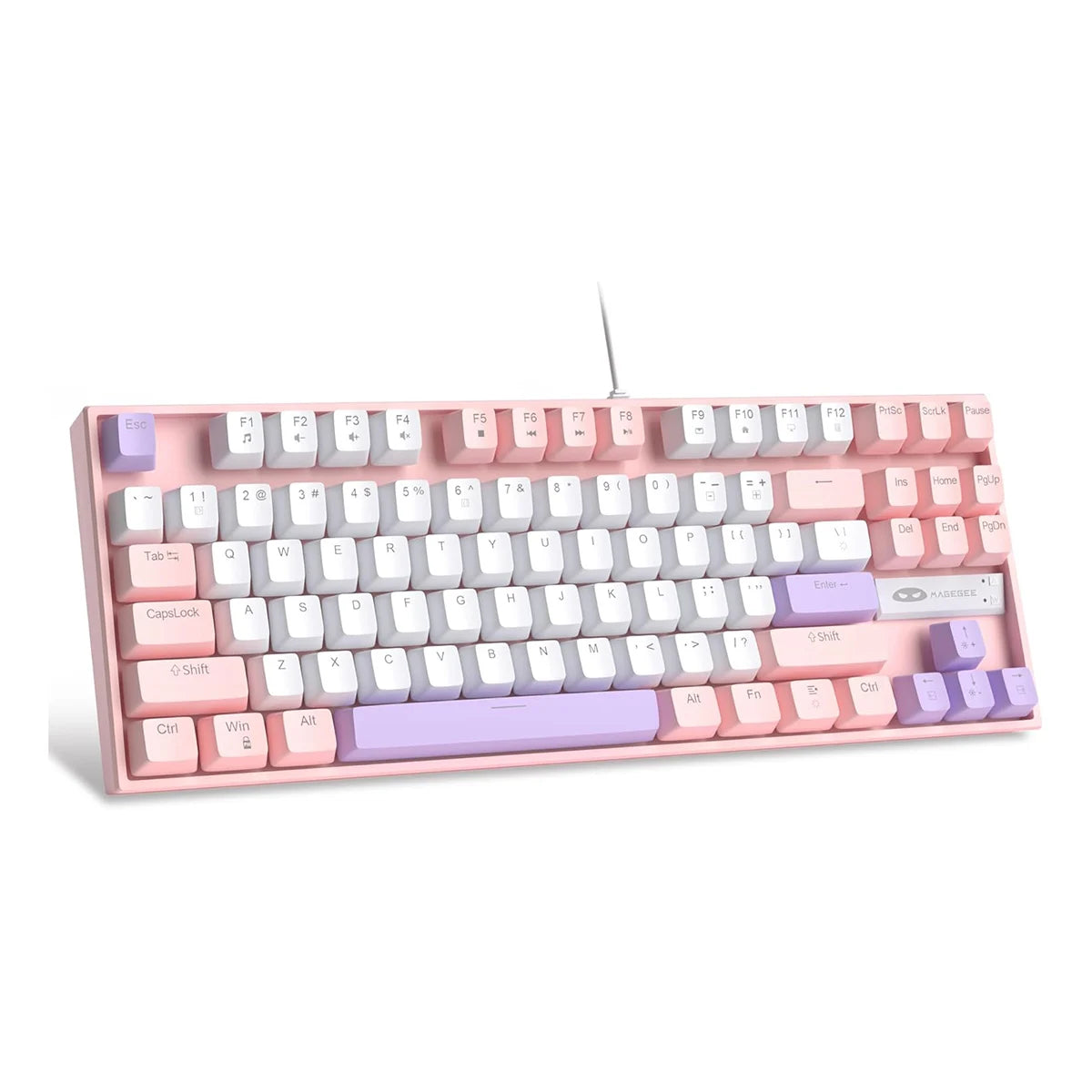 MageGee 75% Mechanical Gaming Keyboard, Blue Switch, LED Blue Backlit, 87 Keys Compact TKL Wired Keyboards for Windows Laptop PC