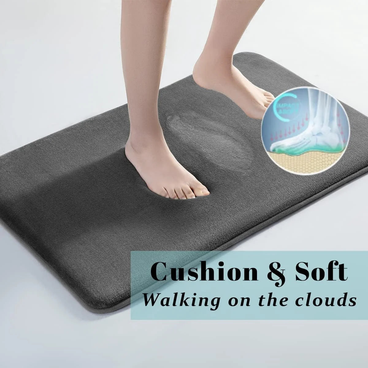 Super Absorbent Non-Slip Bath Mat - Coral Velvet Bathroom & Door Floor Mat