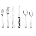 24-Piece Mirror Polished Stainless Steel Flatware Set — Service for 4 with Steak Knives, Dishwasher Safe
