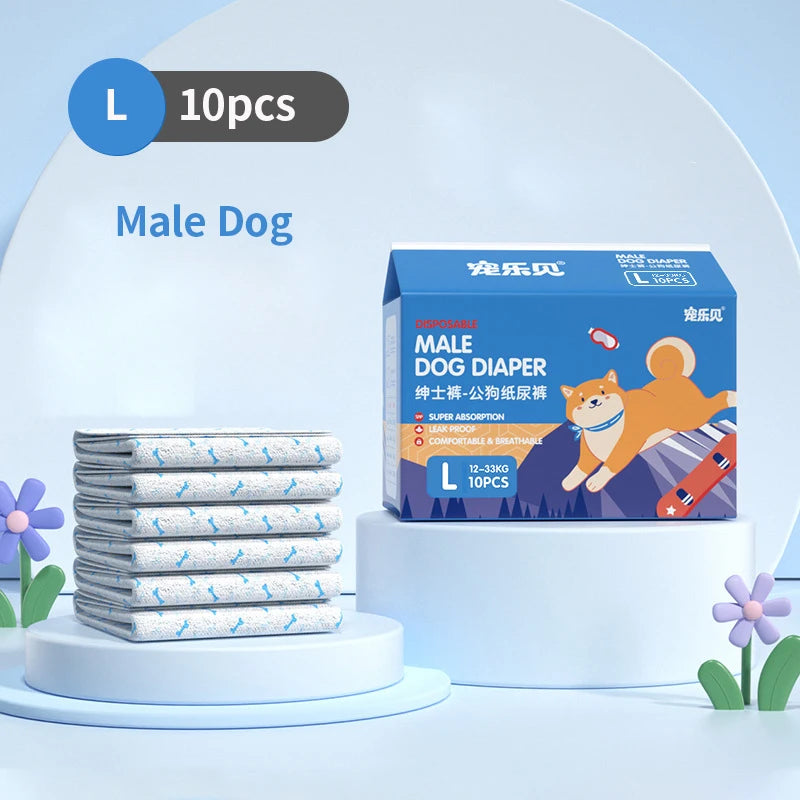 Female Dog Diaper Super Absorption Pet Menstrual Physiological Pants Leakproof Nappies Pants Breathable Puppy Short Dog Supplies