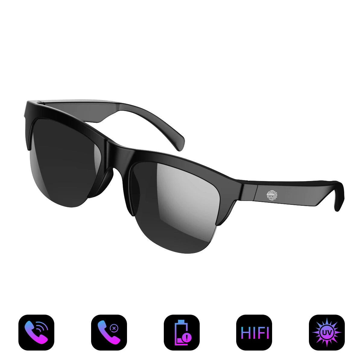 2026 New Hot Sale AI Assistant Smart Glasses 360° HD Sound Smart Touch Control Phone Answer Call Anti-UV Lenses IP4 Riding Gifts