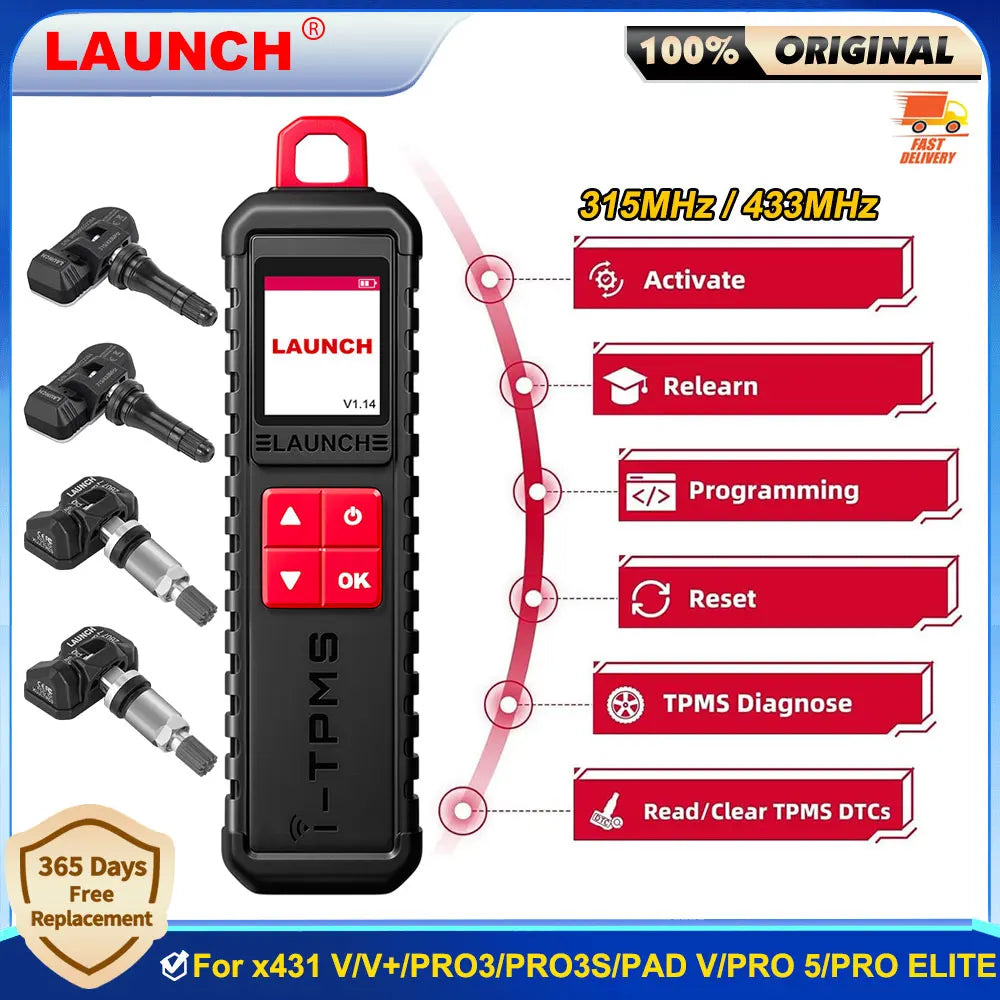 2026New LAUNCH X431 I-TPMS Car Tire Pressure Diagnostic Tool Activate/Programming/Relearn 315/433Mhz Sensor for X431 pk TSGUN