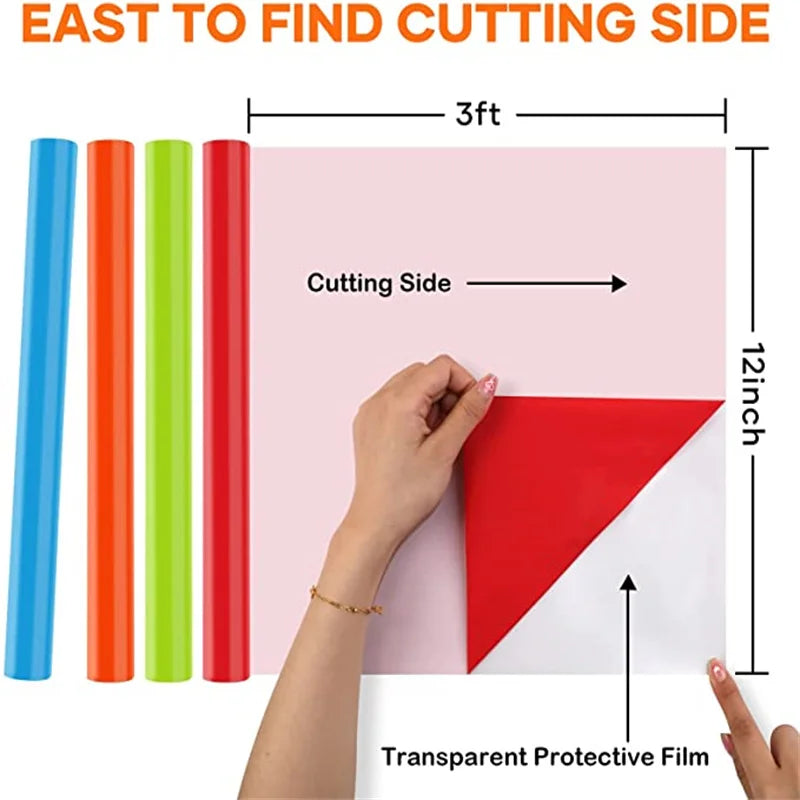 HTVRONT HTV Heat Transfer Vinyl Bundle | 12" x 3ft | 14 or 20 Colours