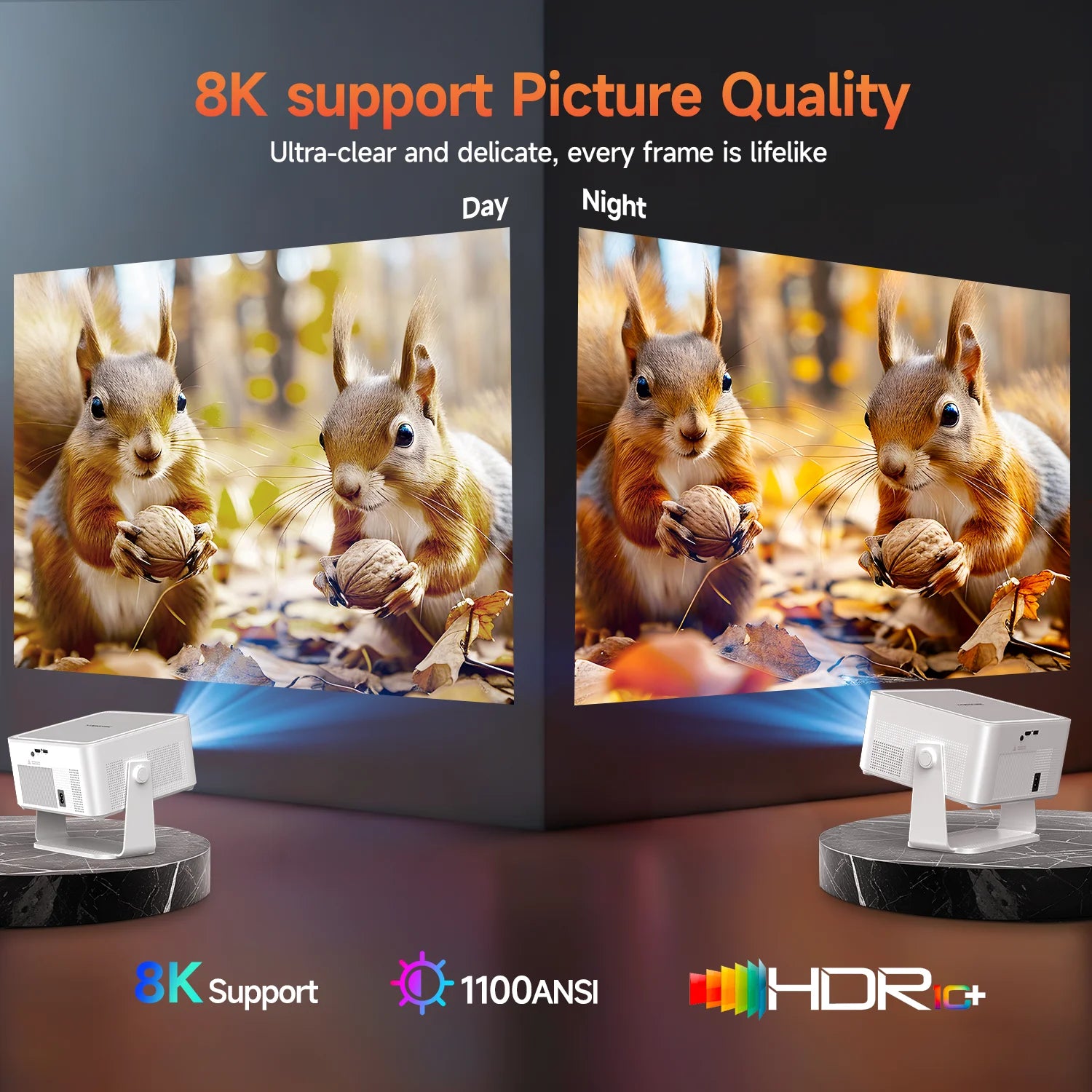 Magcubic HY450MAX 1080P Projector | 1100 ANSI, Android 14, WiFi 6, Auto Focus & 8K Support
