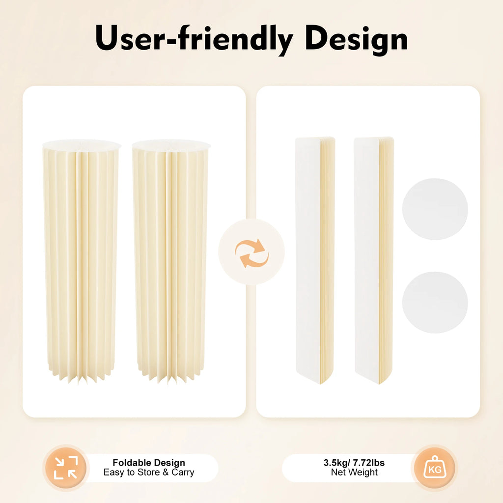 2PCS Honeycomb Cardboard Cylinder Pedestal Stands | 100cm Tall | 110lb Capacity