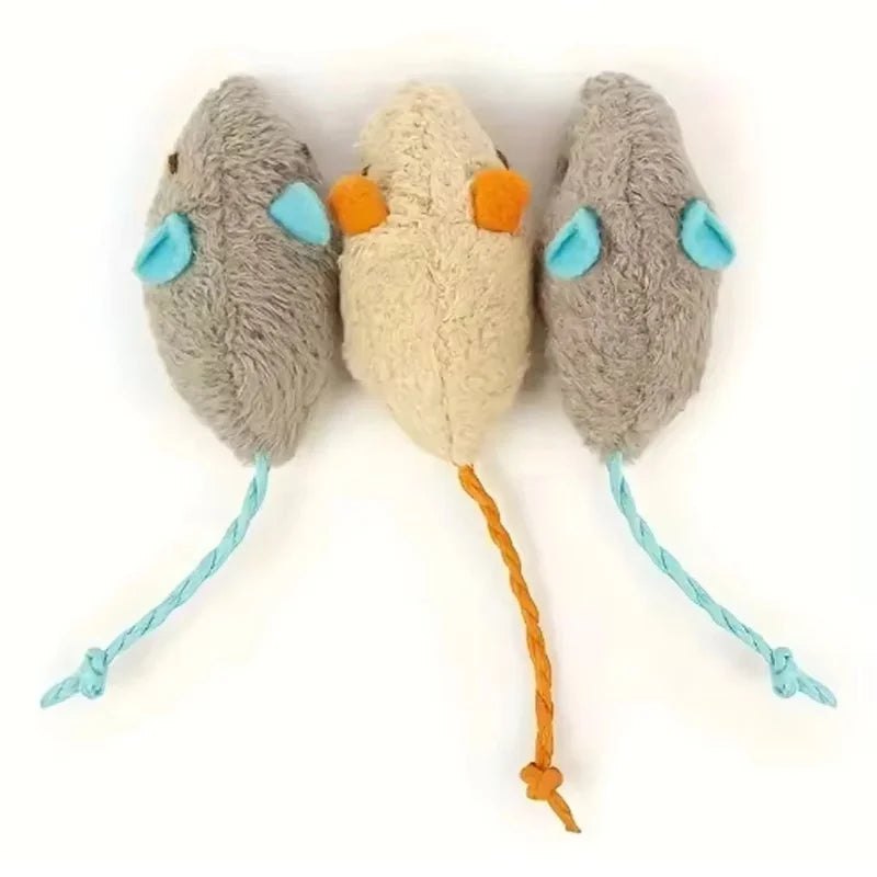 Hot  Interactive Plush Rat And Cat Toys With Durable Linen Perfect For Pet Safe For Indoor Play Pet toys
