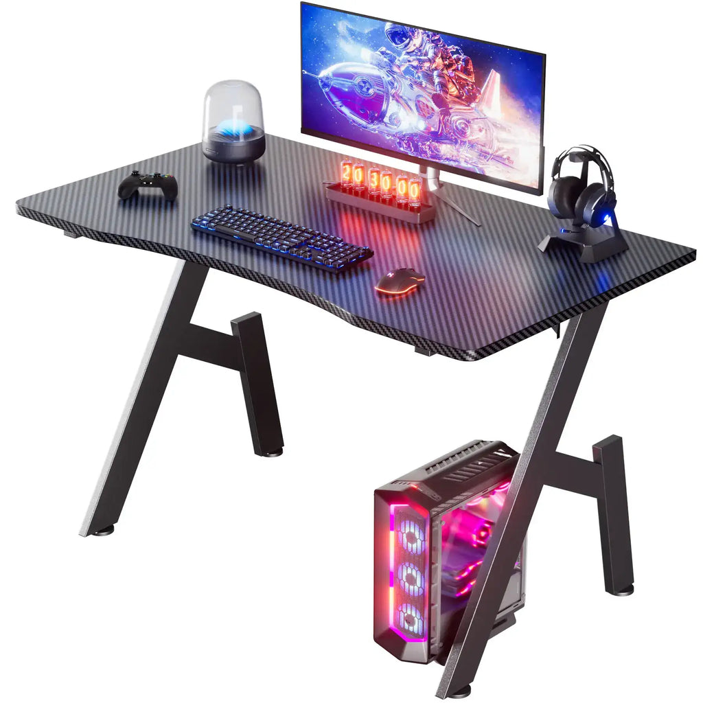 A-Shaped Carbon Fiber Ergonomic Gaming Desk - BaseMaxCore