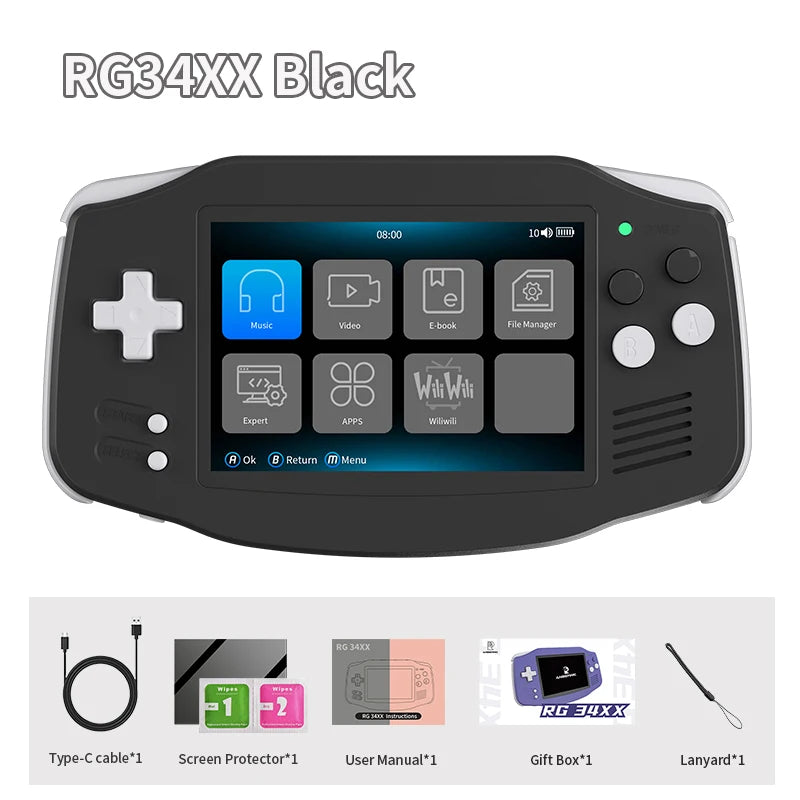 ANBERNIC RG34XX Retro Handheld Game Console - BaseMaxCore
