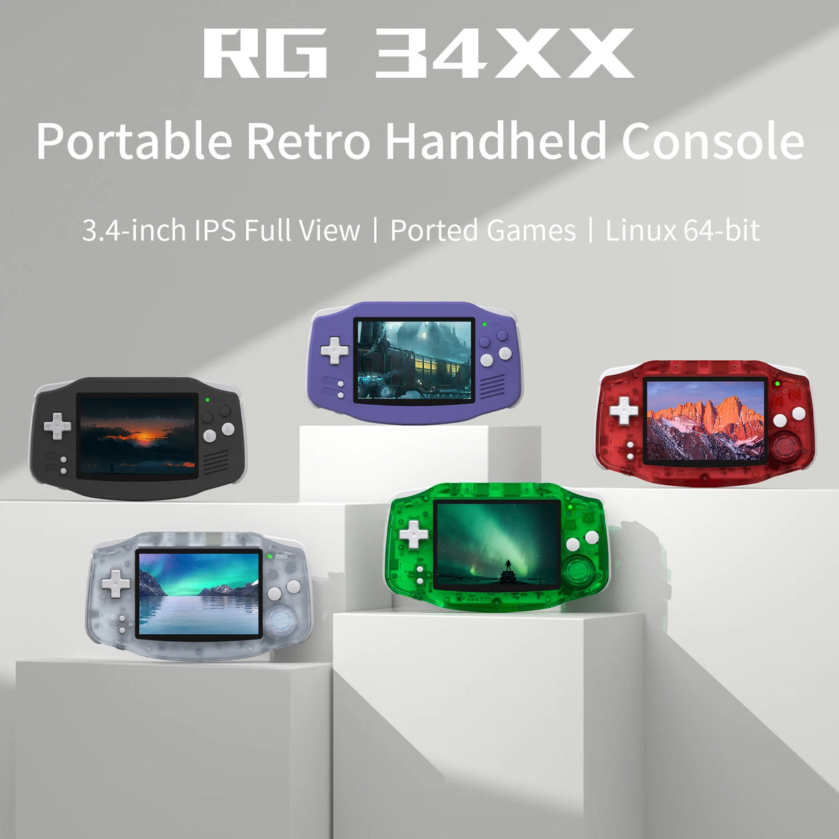 ANBERNIC RG34XX Retro Handheld Game Console - BaseMaxCore