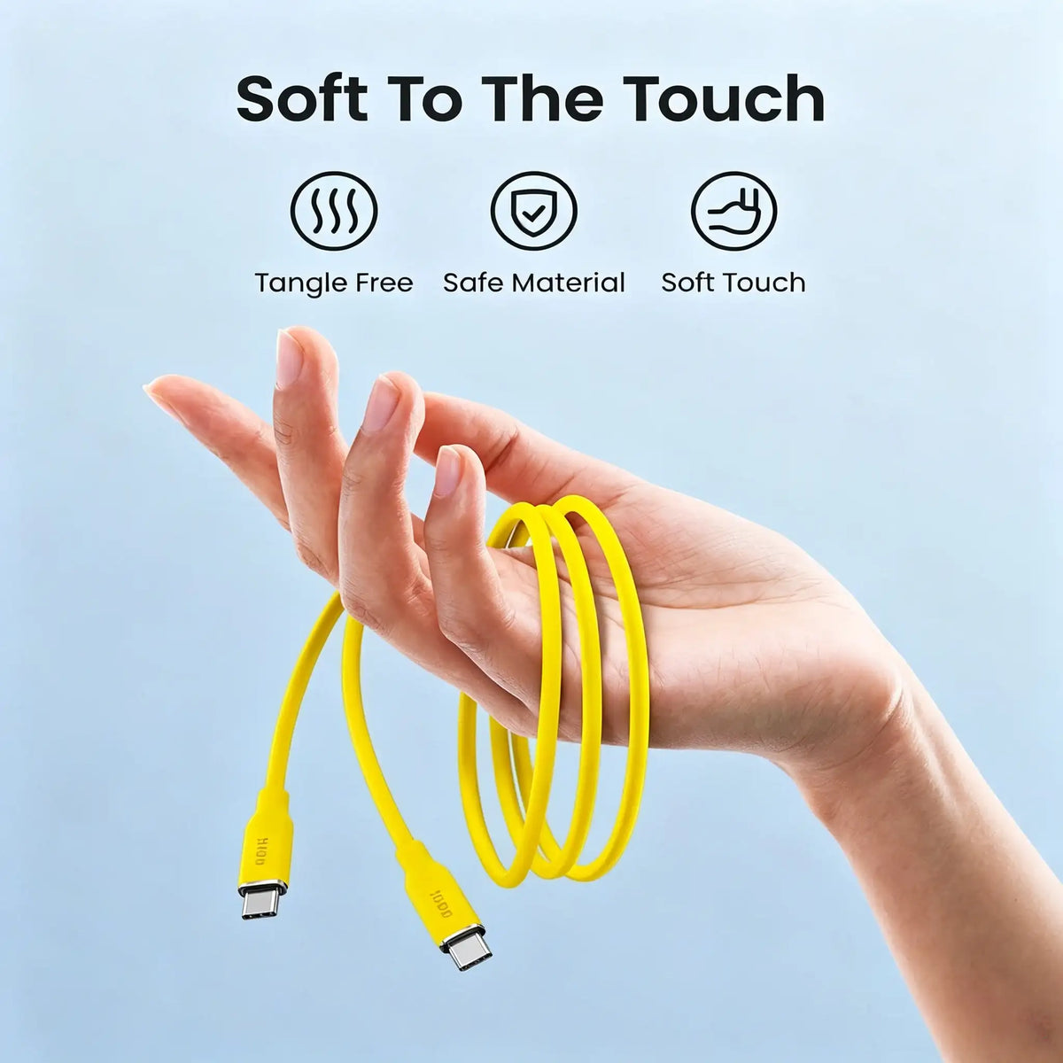 AOHI 140W USB-C to USB-C Fast Charging Silicone Cable 3.3ft - BaseMaxCore
