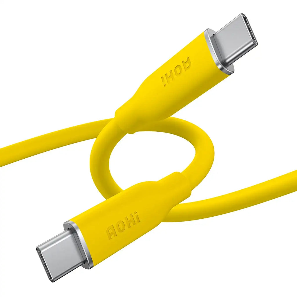AOHI 140W USB-C to USB-C Fast Charging Silicone Cable 3.3ft - BaseMaxCore