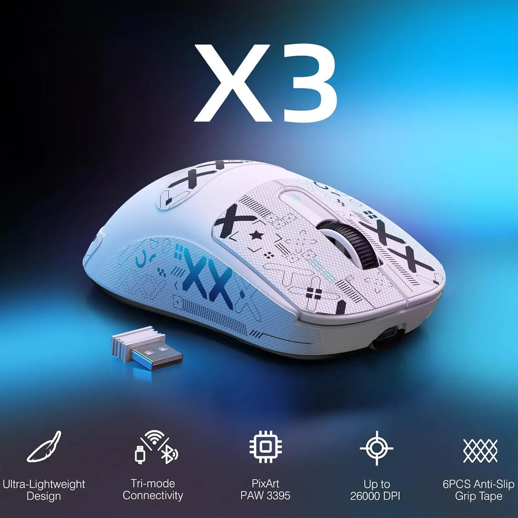 ATTACK SHARK X3 Lightweight Wireless Gaming Mouse - BaseMaxCore