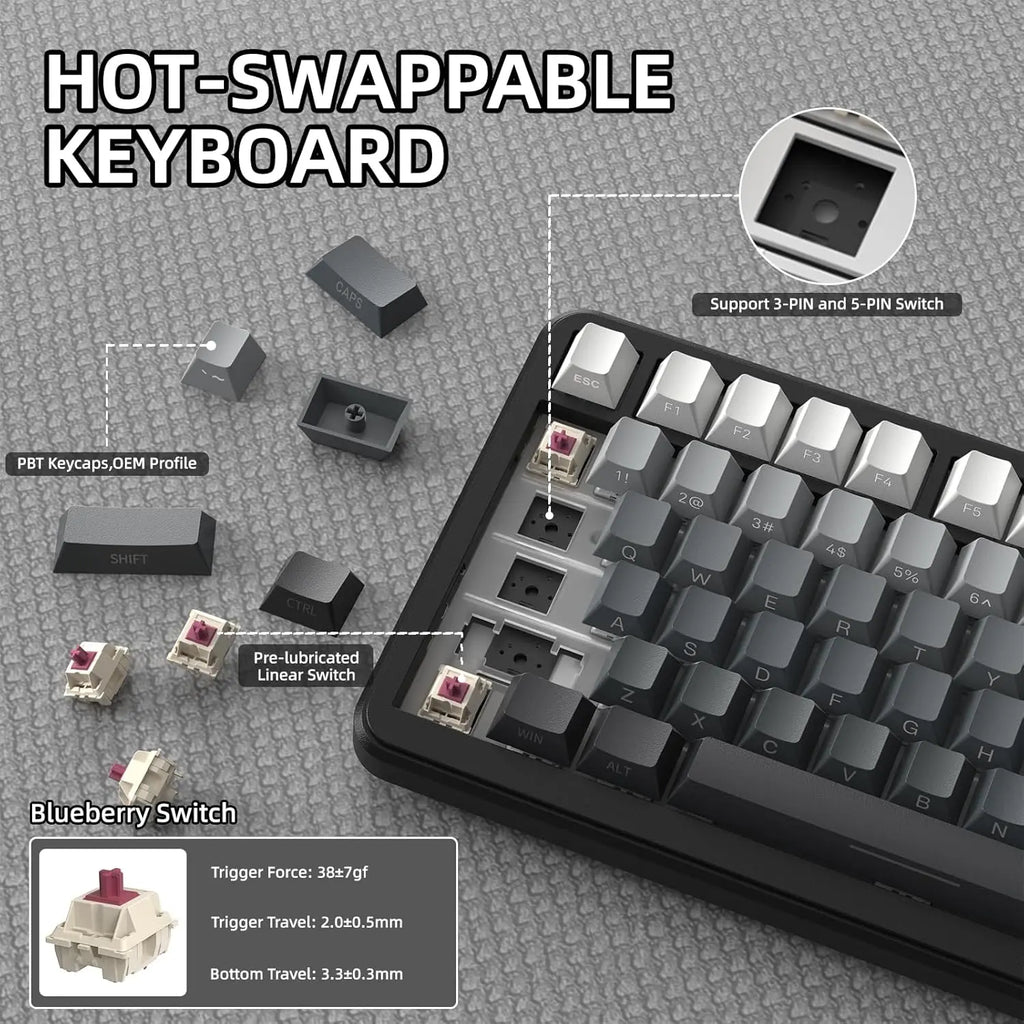 ATTACK SHARK X85Pro Wireless Mechanical Keyboard - BaseMaxCore