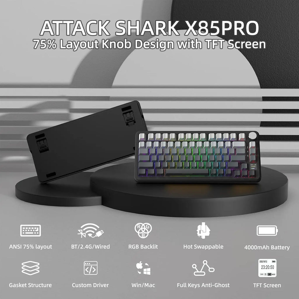 ATTACK SHARK X85Pro Wireless Mechanical Keyboard - BaseMaxCore