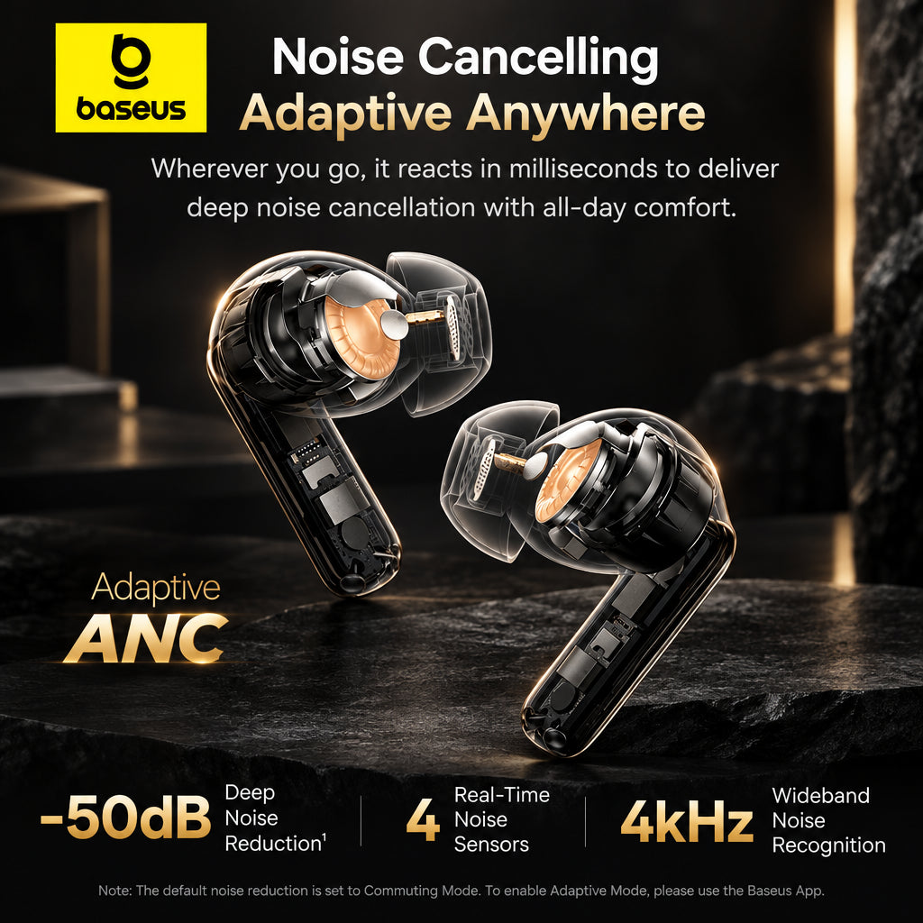 Baseus Bass BP1 Pro Noise-Cancelling Earbuds - BaseMaxCore