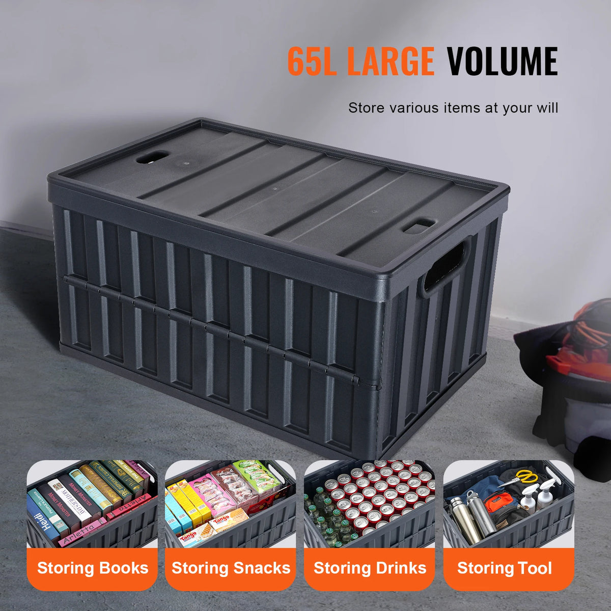 SucceBuy Collapsible Storage Bins with Lids - BaseMaxCore
