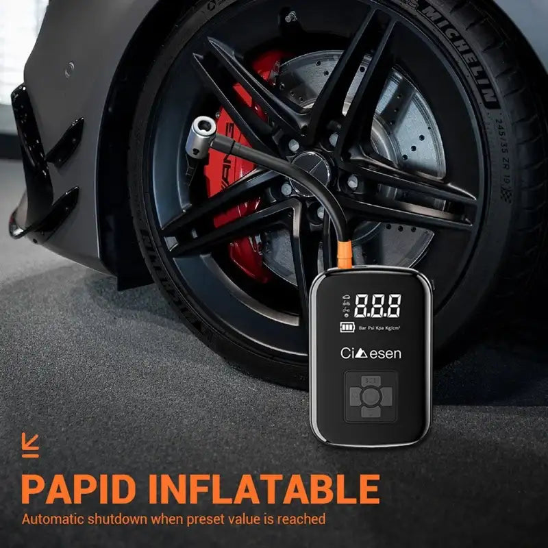 Cordless Tire Inflator – 150 PSI Portable Air Compressor - BaseMaxCore