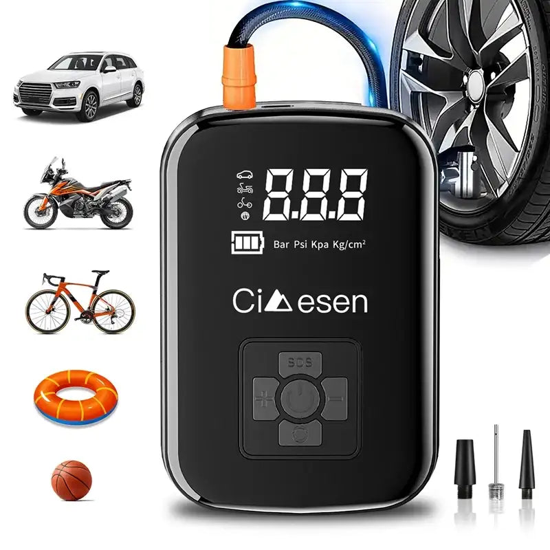 Cordless Tire Inflator – 150 PSI Portable Air Compressor - BaseMaxCore