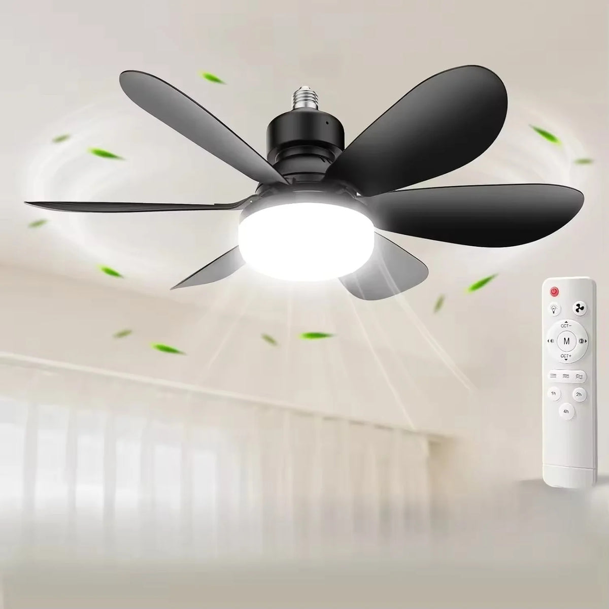 Dimmable Ceiling Fan with Remote & LED Light - BaseMaxCore