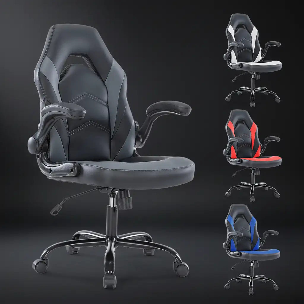 Ergonomic Gaming & Office Chair with Flip-Up Armrests - BaseMaxCore