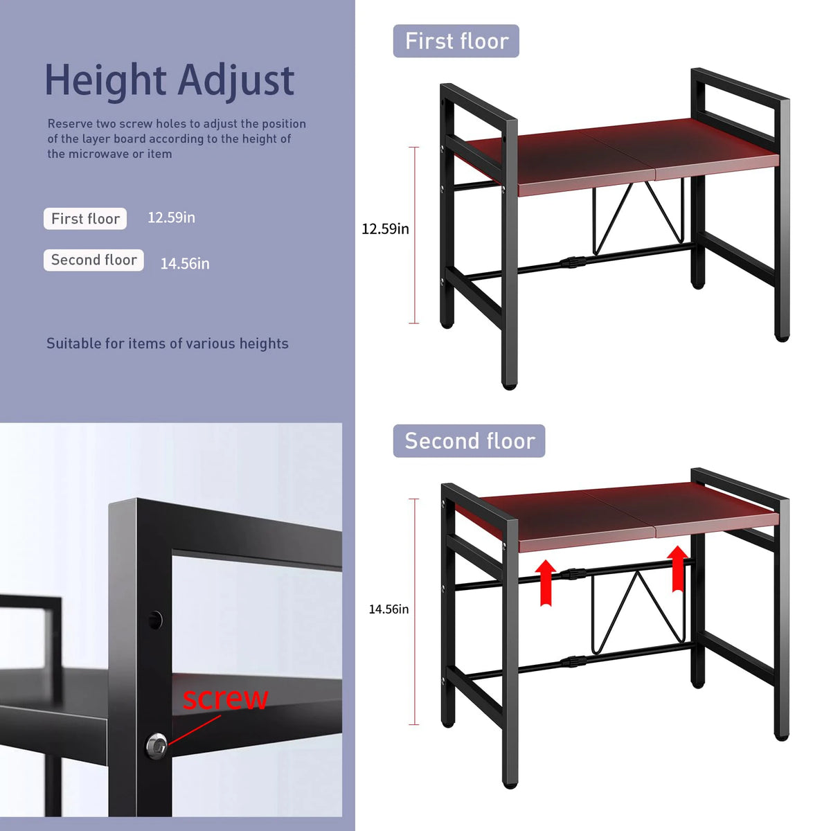 Expandable Microwave Shelf Organiser - BaseMaxCore