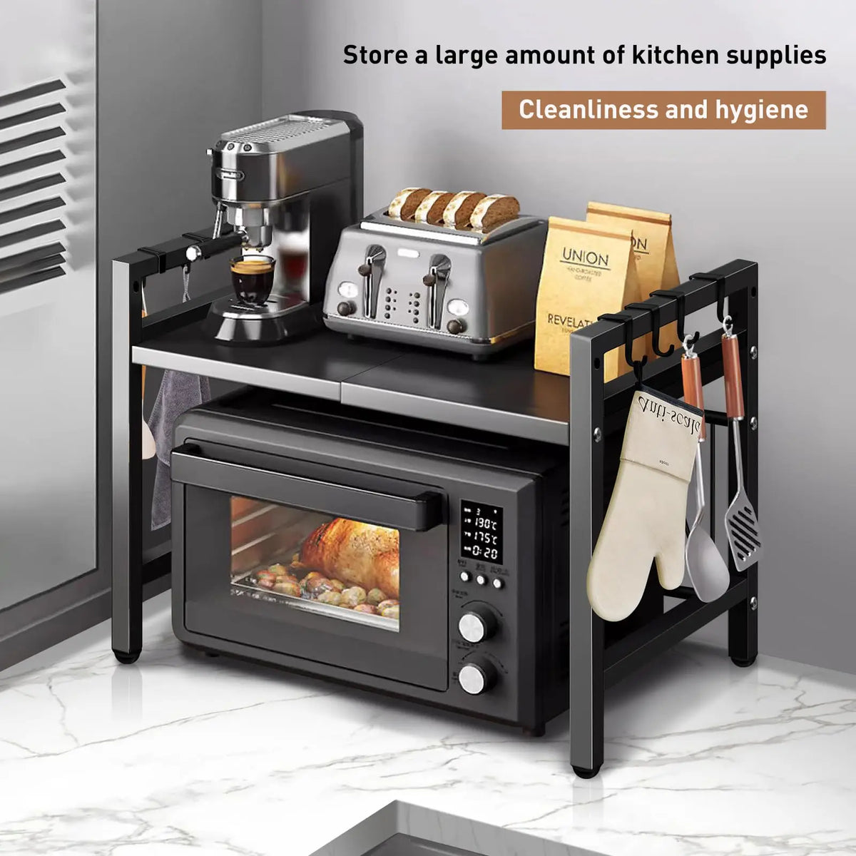 Expandable Microwave Shelf Organiser - BaseMaxCore