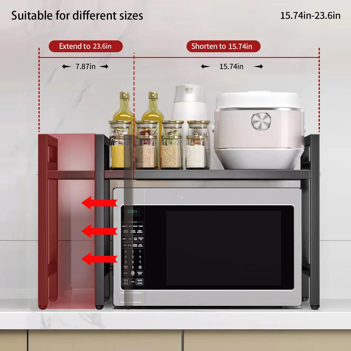 Expandable Microwave Shelf Organiser - BaseMaxCore