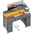 Gaming & Office Desk with 8 Drawers & RGB LED Lights - BaseMaxCore
