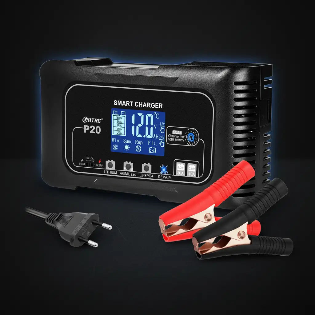 HTRC 10A/20A Smart Car Battery Charger - BaseMaxCore
