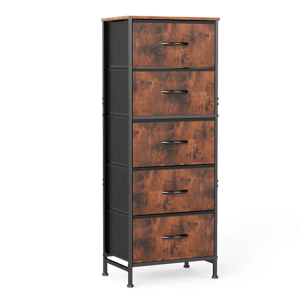 JHK 48" Dresser with 5 Fabric Drawers - BaseMaxCore