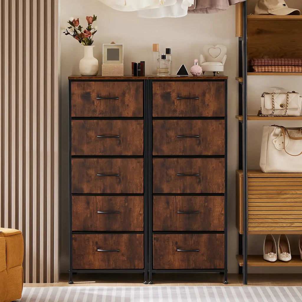 JHK 48" Dresser with 5 Fabric Drawers - BaseMaxCore