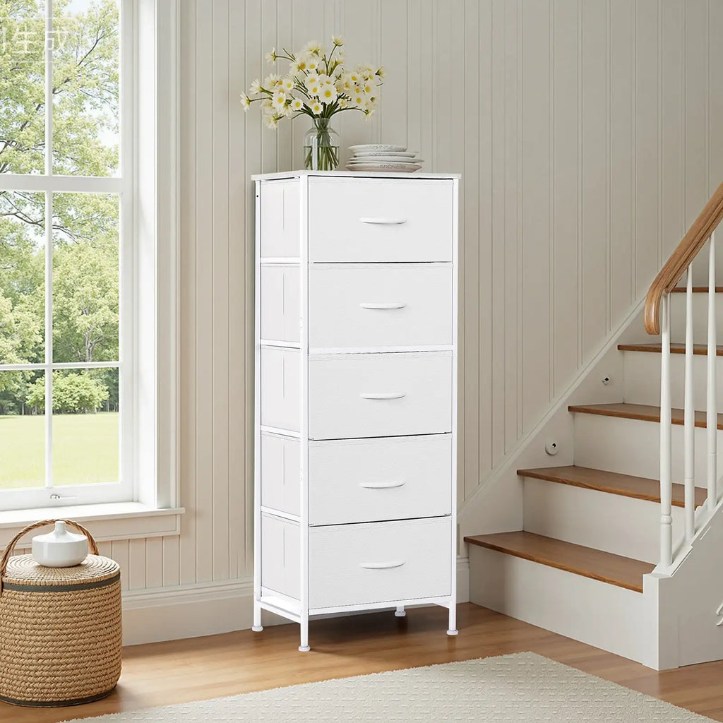 JHK 48" Dresser with 5 Fabric Drawers - BaseMaxCore