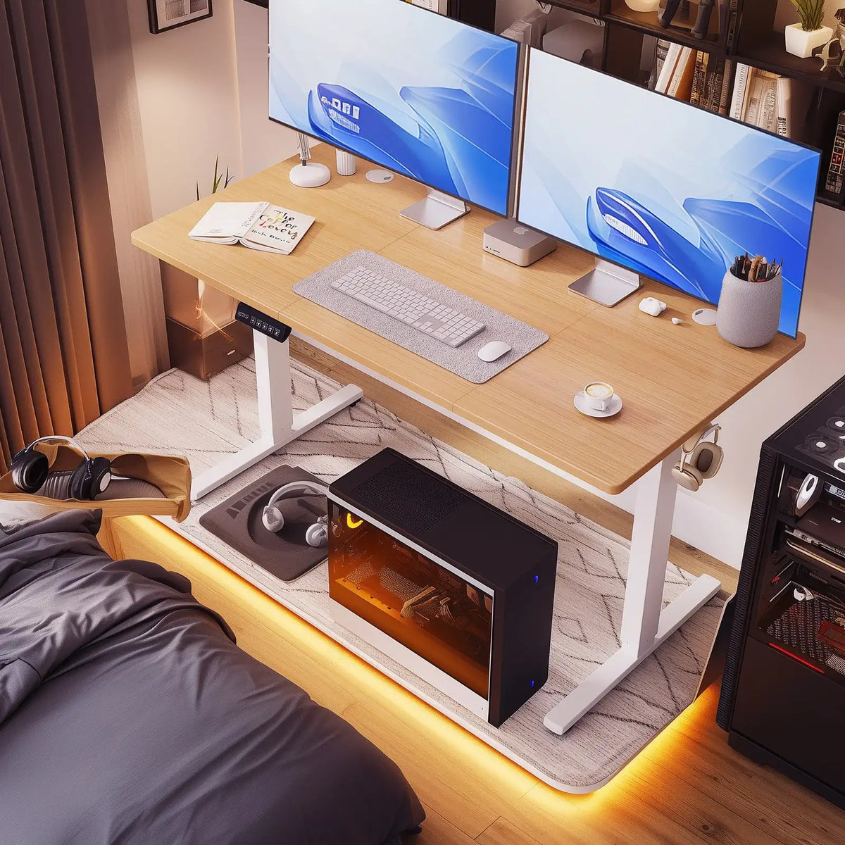 JHK 63" Electric Height Adjustable Standing Desk - BaseMaxCore