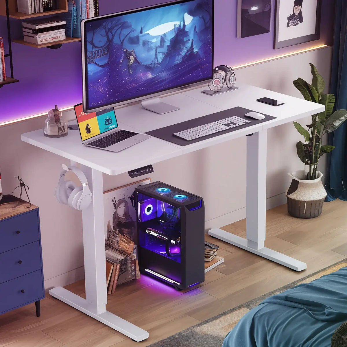 JHK 63" Electric Height Adjustable Standing Desk - BaseMaxCore