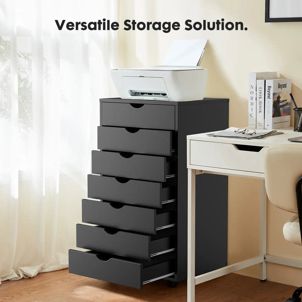 JHK 7-Drawer Rolling Storage Cabinet with Wheels - BaseMaxCore