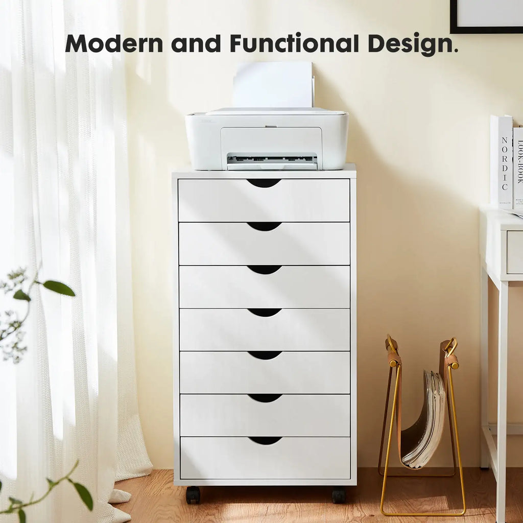 JHK 7-Drawer Rolling Storage Cabinet with Wheels - BaseMaxCore