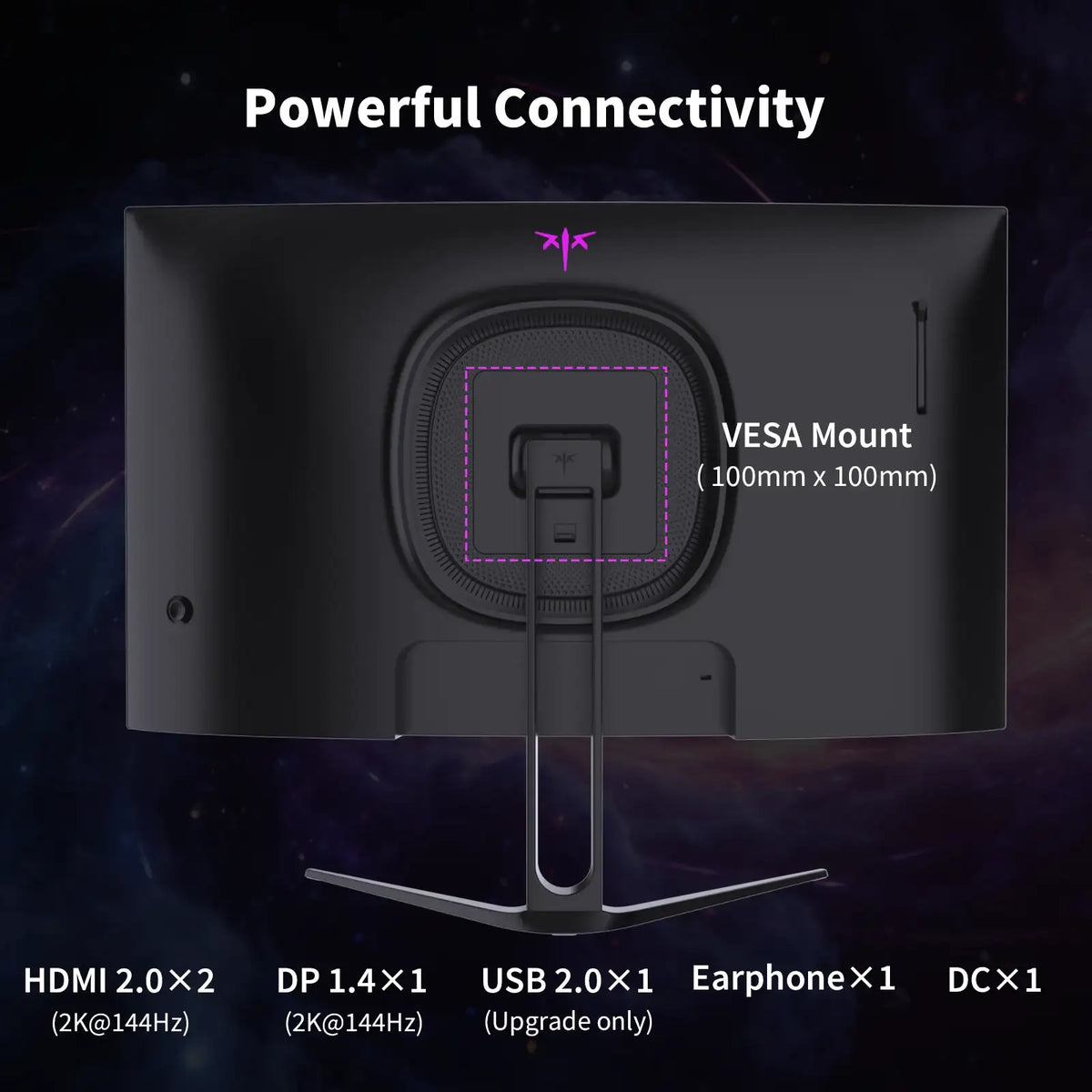 KTC 27" Curved QHD 144Hz Gaming Monitor - BaseMaxCore
