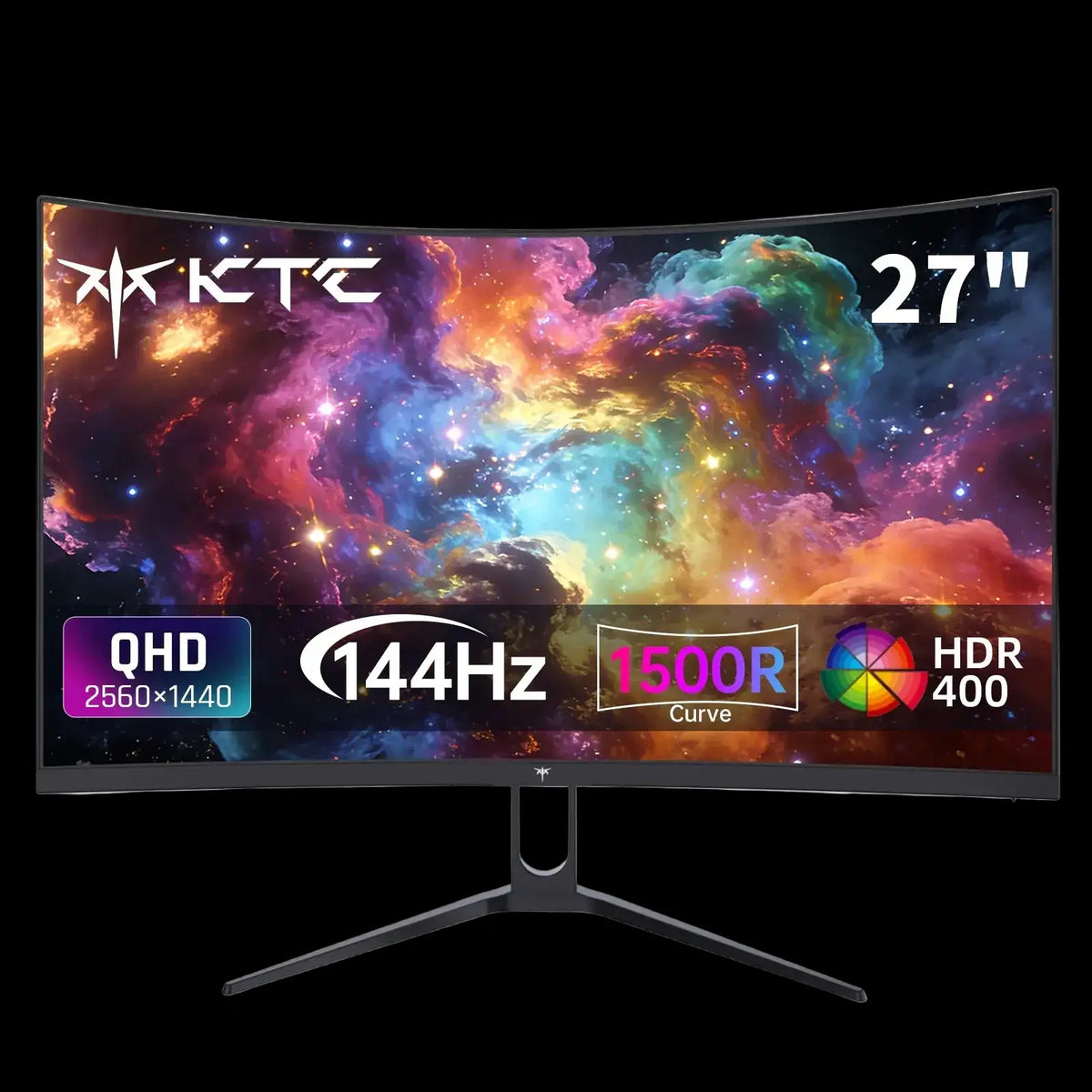 KTC 27" Curved QHD 144Hz Gaming Monitor - BaseMaxCore