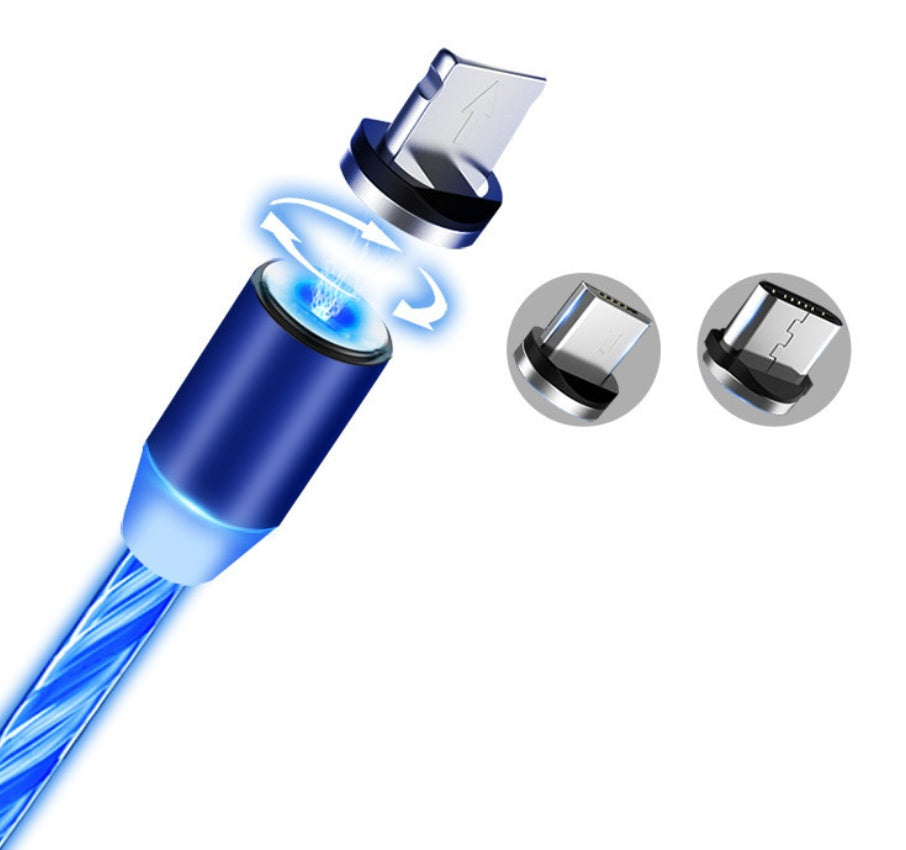 Magnetic LED Multi-Tip Charging Cable - BaseMaxCore