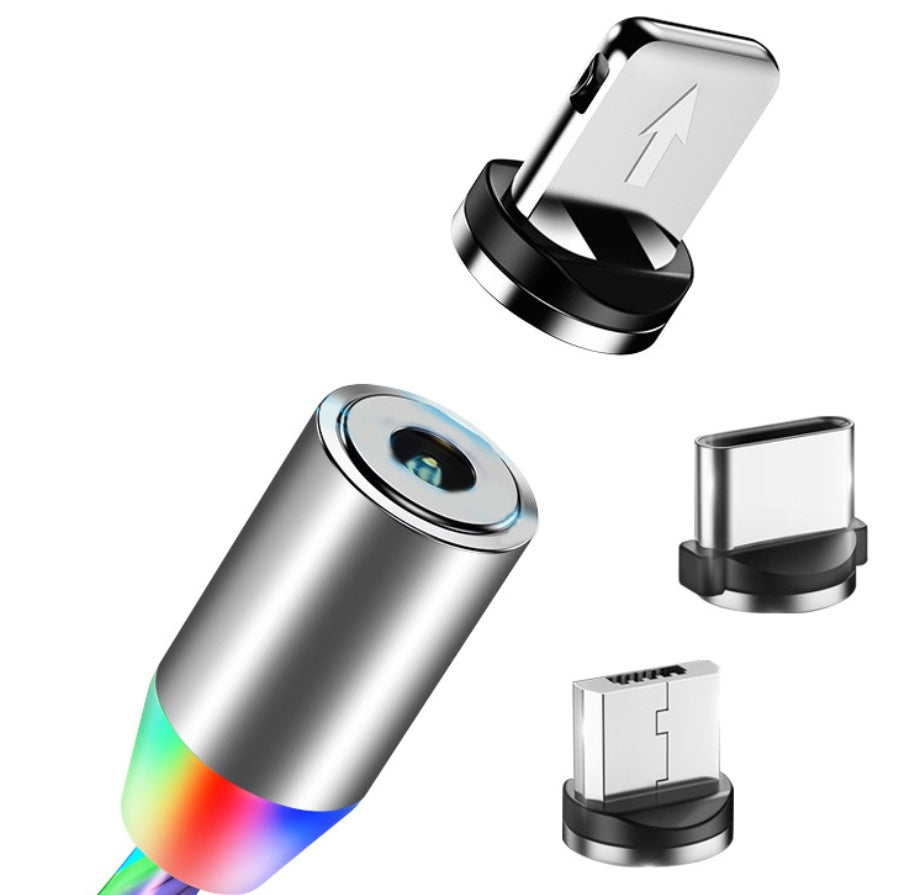 Magnetic LED Multi-Tip Charging Cable - BaseMaxCore